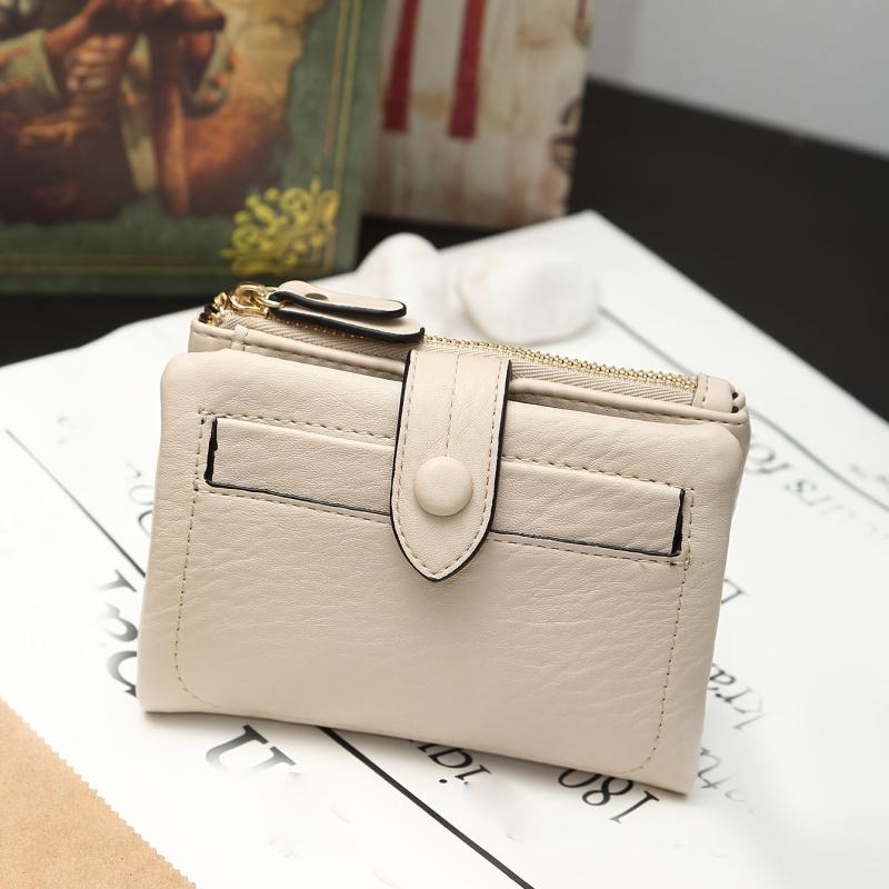 Women's Bifold Wallet Clutch Purse with Button Flap