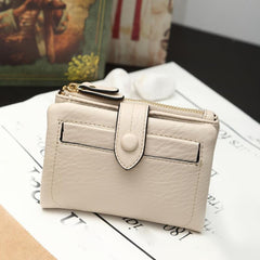 Women's Bifold Wallet Clutch Purse with Button Flap