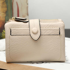 Women's Bifold Wallet Clutch Purse with Button Flap