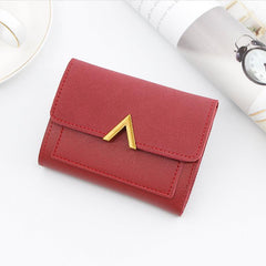 Small Faux Leather Wallet with Card Slots & ID Window