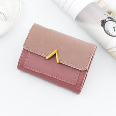 Small Faux Leather Wallet with Card Slots & ID Window
