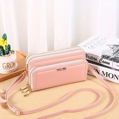 Women's Large Shoulder Bag with Zippers - Casual Work Bag