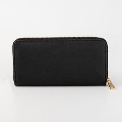 Vintage Long Wallet Hollow Pattern Faux Leather Clutch Bag