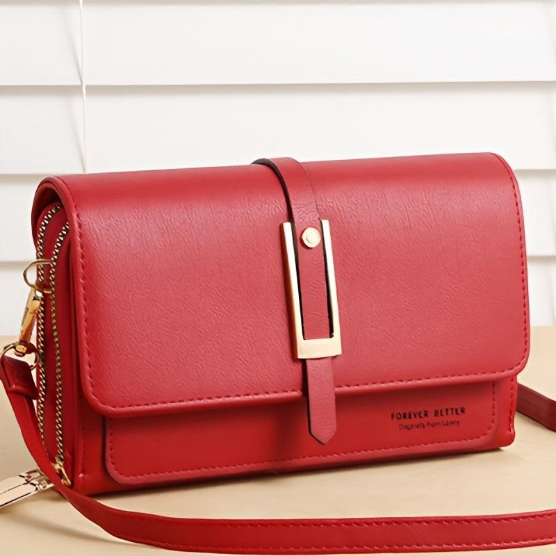 Women's Coin Purse Square Shoulder Bag with Detachable Strap