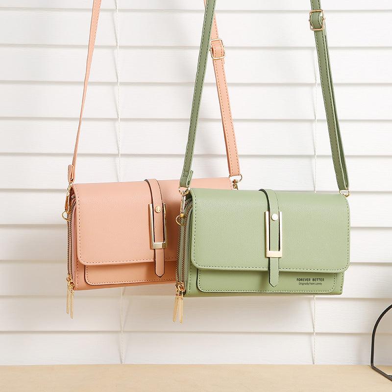 Women's Coin Purse Square Shoulder Bag with Detachable Strap