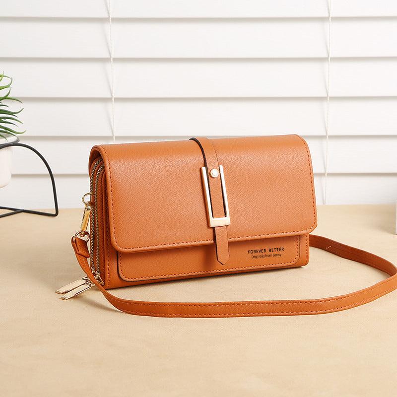 Women's Coin Purse Square Shoulder Bag with Detachable Strap