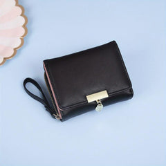 Tri Fold Card Slot Wallet Zip Coin Purse