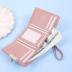 Tri Fold Card Slot Wallet Zip Coin Purse