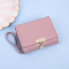 Tri Fold Card Slot Wallet Zip Coin Purse