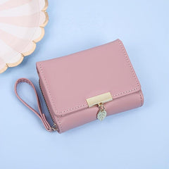 Tri Fold Card Slot Wallet Zip Coin Purse