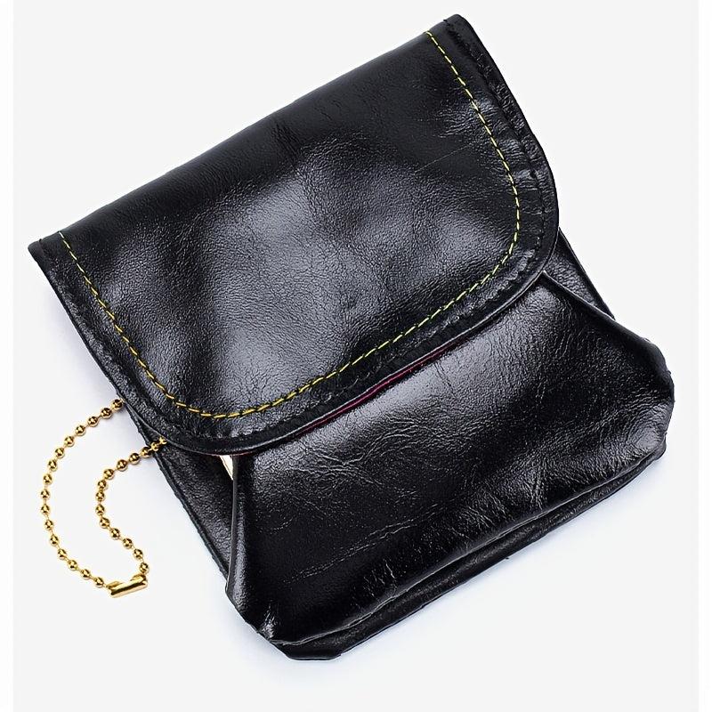 Solid Coin Purse Flap Purse Clutch Wallet Kiss Lock