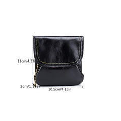 Solid Coin Purse Flap Purse Clutch Wallet Kiss Lock