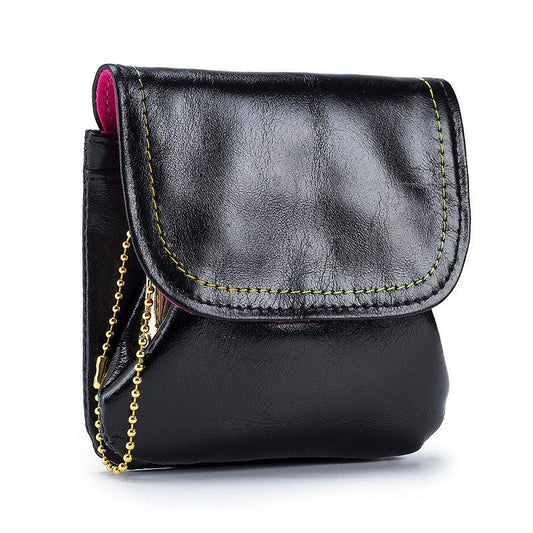 Solid Coin Purse Flap Purse Clutch Wallet Kiss Lock