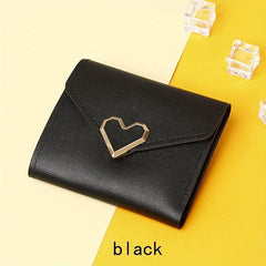 Heart Decor Trifold Wallet Credit Card Storage & Organizer