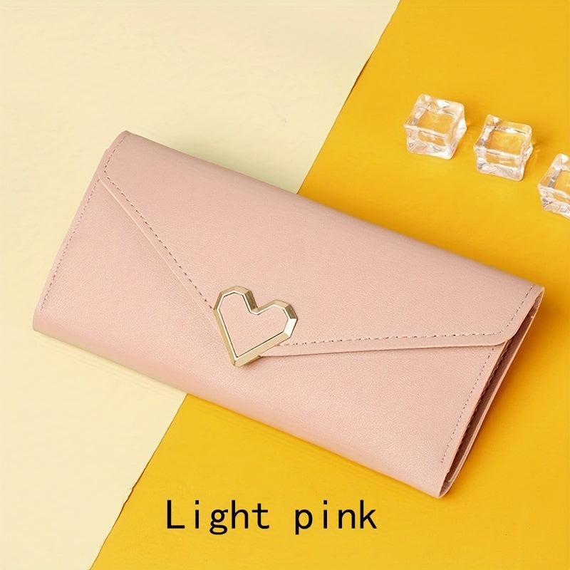 Heart Decor Trifold Wallet Credit Card Storage & Organizer
