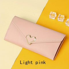 Heart Decor Trifold Wallet Credit Card Storage & Organizer