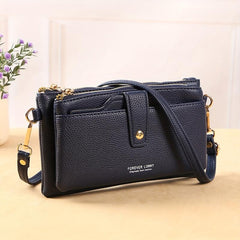 Women's Minimalist Phone Bag Long Coin Purse Solid Zipper Clutch Bag