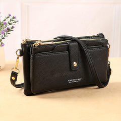Women's Minimalist Phone Bag Long Coin Purse Solid Zipper Clutch Bag