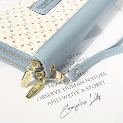 Women's Long Coin Purse Zip Wallet Clutch with Wristband