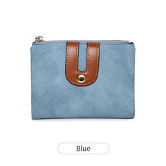 Small Wallet Faux Leather with Card Slots & ID Window