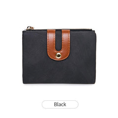 Small Wallet Faux Leather with Card Slots & ID Window