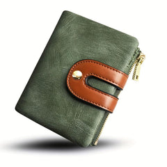 Small Wallet Faux Leather with Card Slots & ID Window
