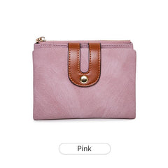 Small Wallet Faux Leather with Card Slots & ID Window
