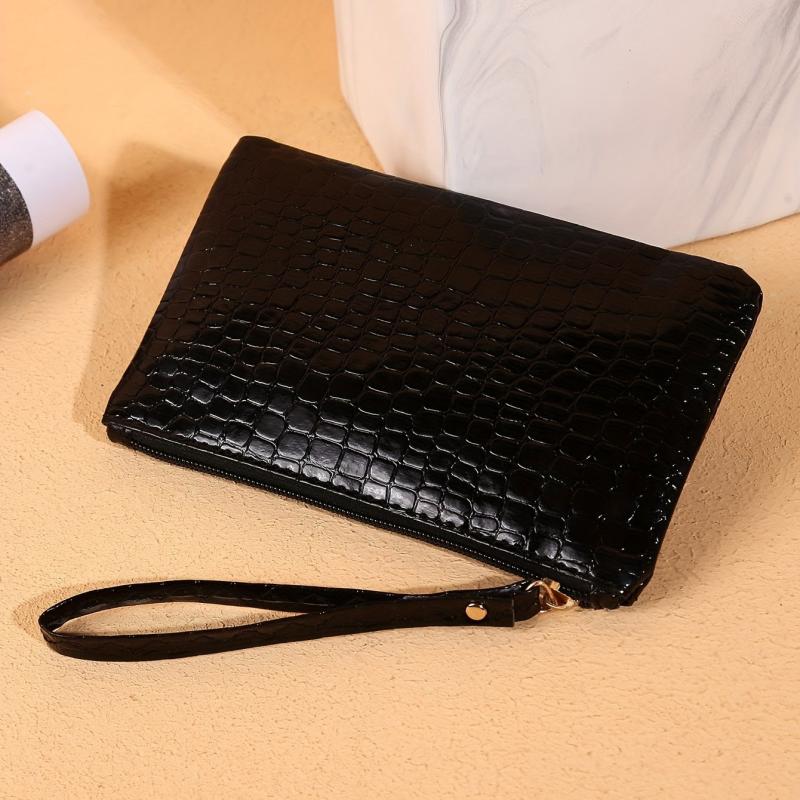 Women's Minimalist Clutch Coin Purse Zipper Solid Purse