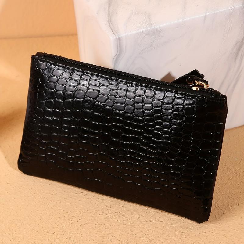 Women's Minimalist Clutch Coin Purse Zipper Solid Purse