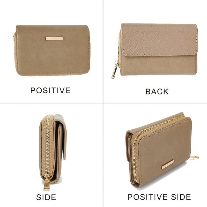 Multifunctional Wallet Classic Fau Leather Trifold Purse