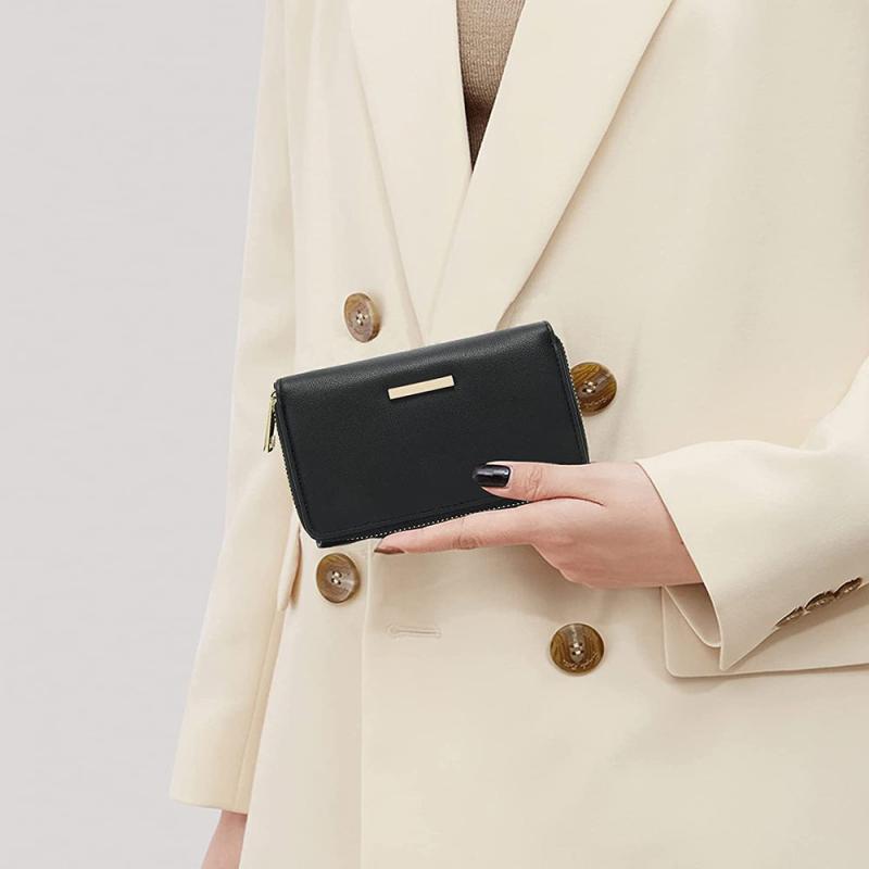 Multifunctional Wallet Classic Fau Leather Trifold Purse