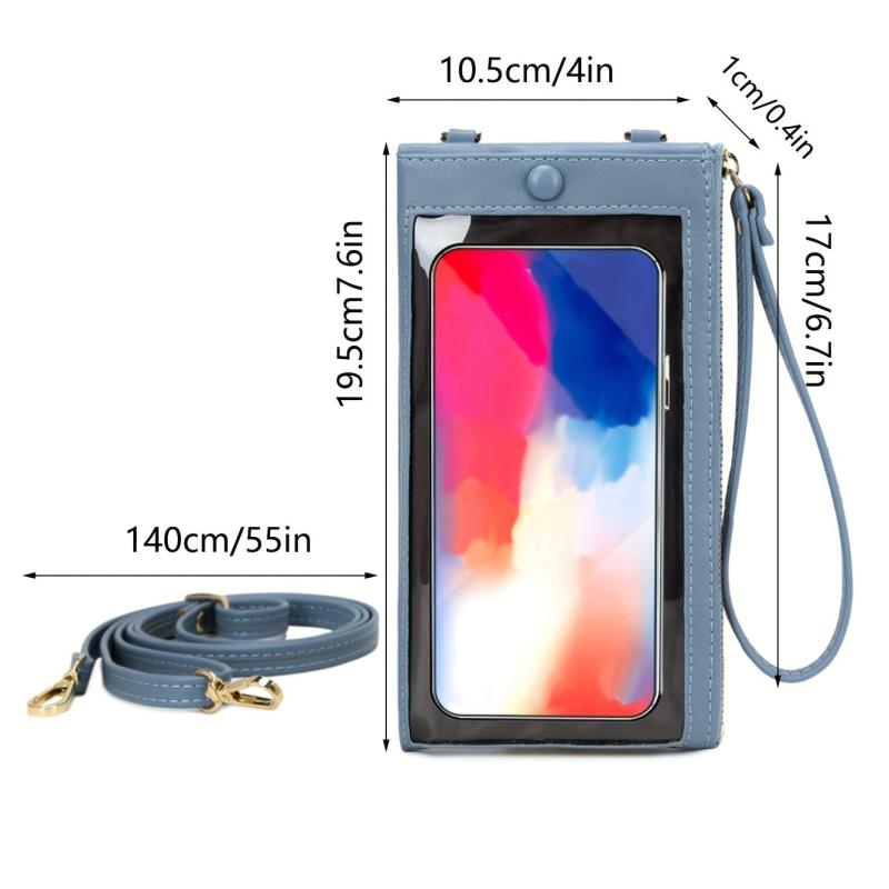 Women's Cell Phone Pouch Hand Bag Long Wallet With Touch Screen Coin Purse