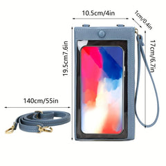 Women's Cell Phone Pouch Hand Bag Long Wallet With Touch Screen Coin Purse