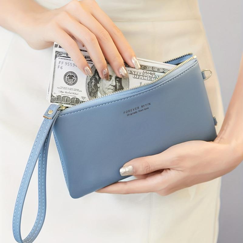 Women's Cell Phone Pouch Hand Bag Long Wallet With Touch Screen Coin Purse