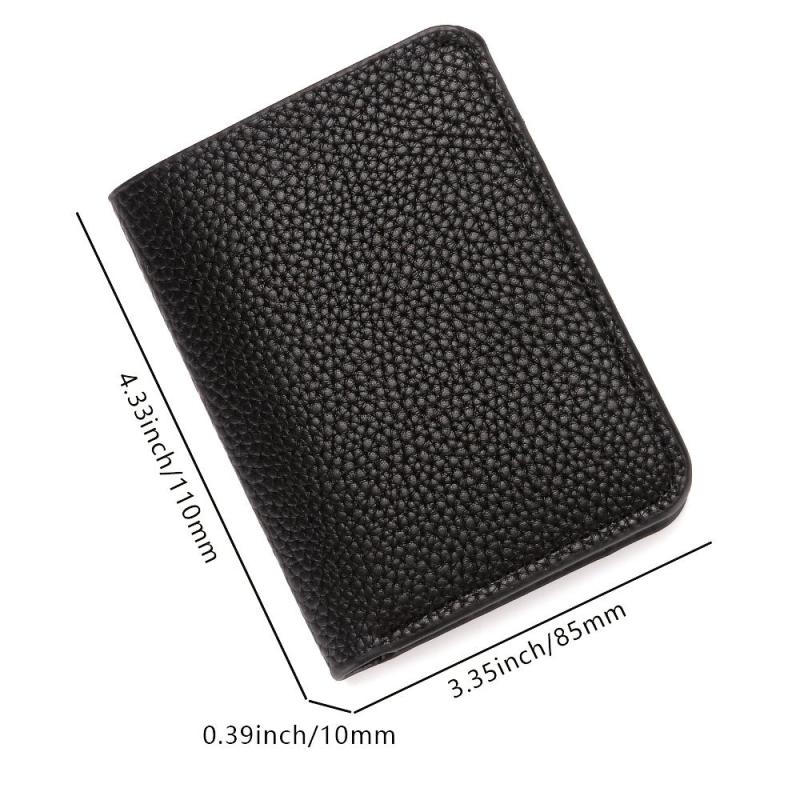 Vintage Bifold Coin Purse Multifunctional Wallet Faux Leather