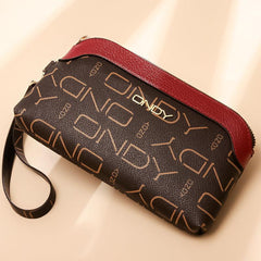 Stylish Vintage Long Clutch Zipper Purse With Wristband
