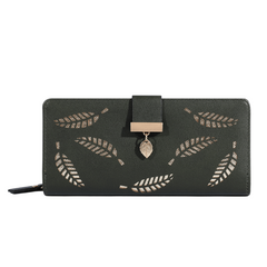 Hollow Leaves Pattern Wallet Long Coin Purse
