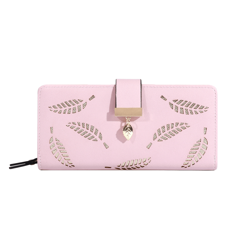 Hollow Leaves Pattern Wallet Long Coin Purse