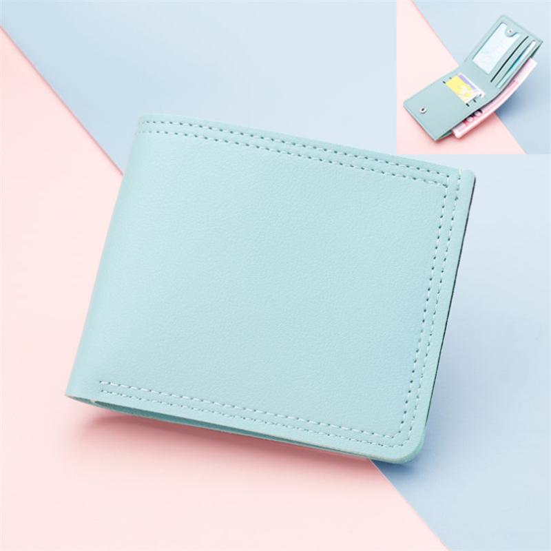 Slim Faux Leather Wallet w/ Card Slots & ID Window