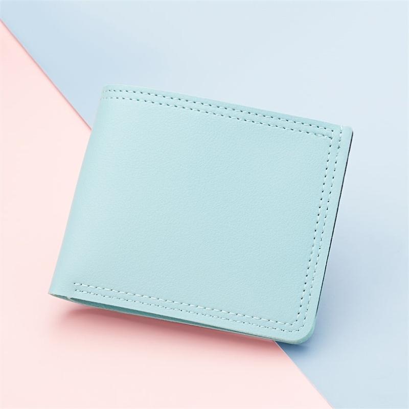 Slim Faux Leather Wallet w/ Card Slots & ID Window