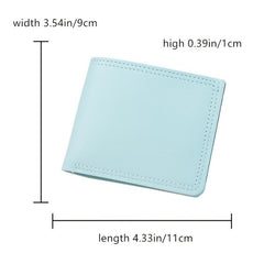 Slim Faux Leather Wallet w/ Card Slots & ID Window