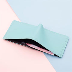 Slim Faux Leather Wallet w/ Card Slots & ID Window