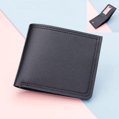 Slim Faux Leather Wallet w/ Card Slots & ID Window