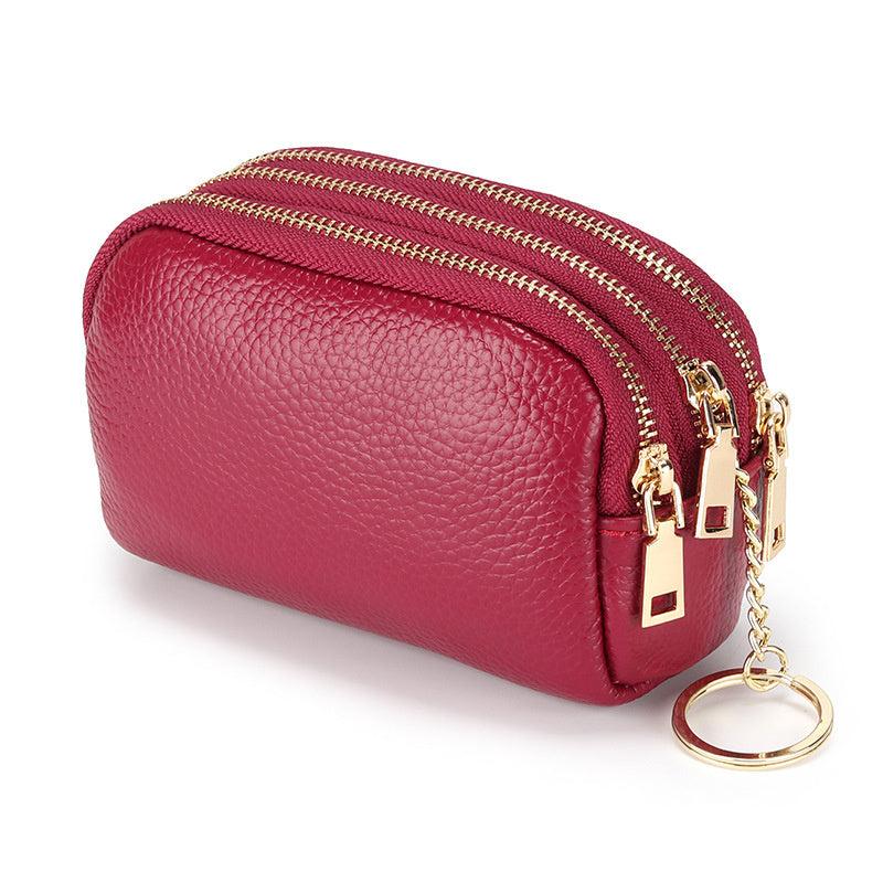 Women's Mini Coin Purse Zipper Clutch Bag Card & Key Pouch