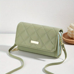 Quilted Detail Flap Bag Large Capacity Phone Bag