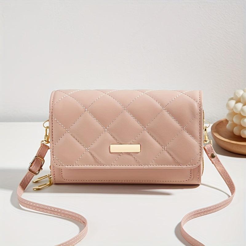 Quilted Detail Flap Bag Large Capacity Phone Bag