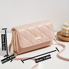 Quilted Detail Flap Bag Large Capacity Phone Bag