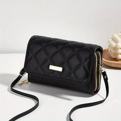 Quilted Detail Flap Bag Large Capacity Phone Bag