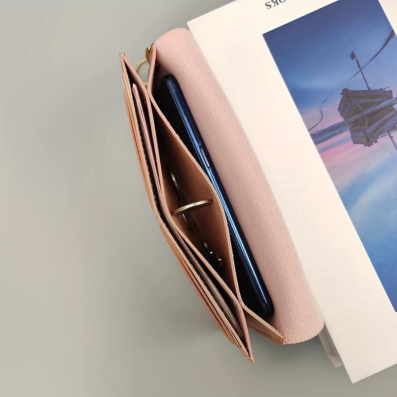 Women's Minimalist Long Wallet Messenger Purse Clutch Coin Purse