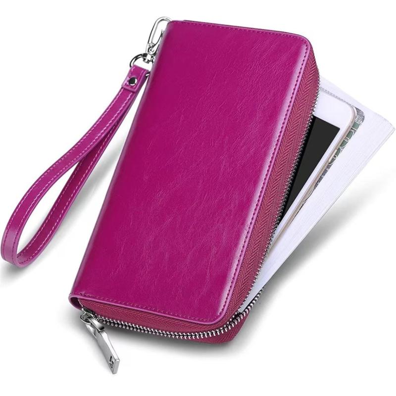 Women's Long Zipper Wallet Coin Purse Large Capacity